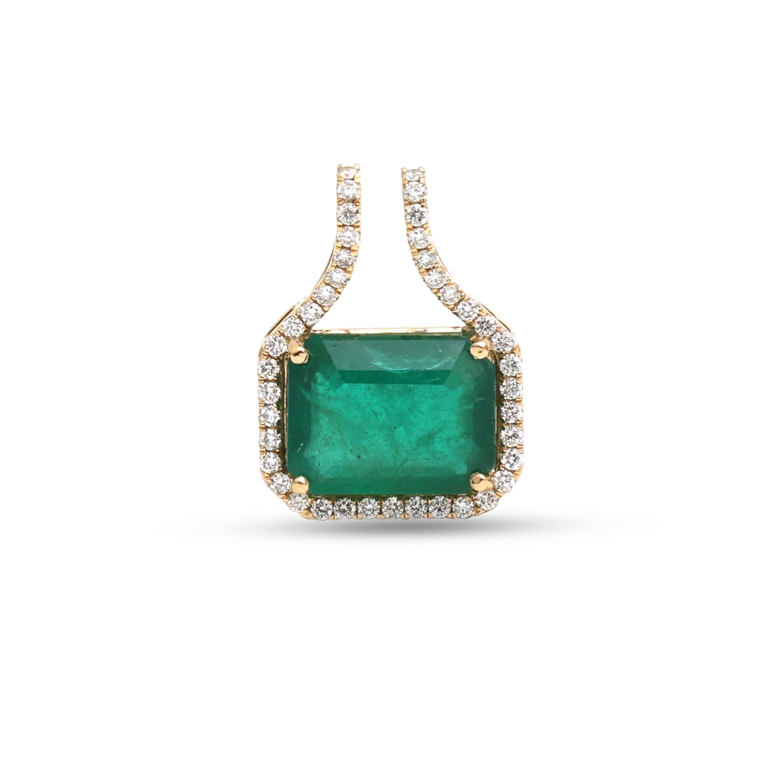 JPPD-1145/11467 Diamond Emerald Pendant | 18K