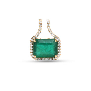 JPPD-1145/11467 Diamond Emerald Pendant | 18K