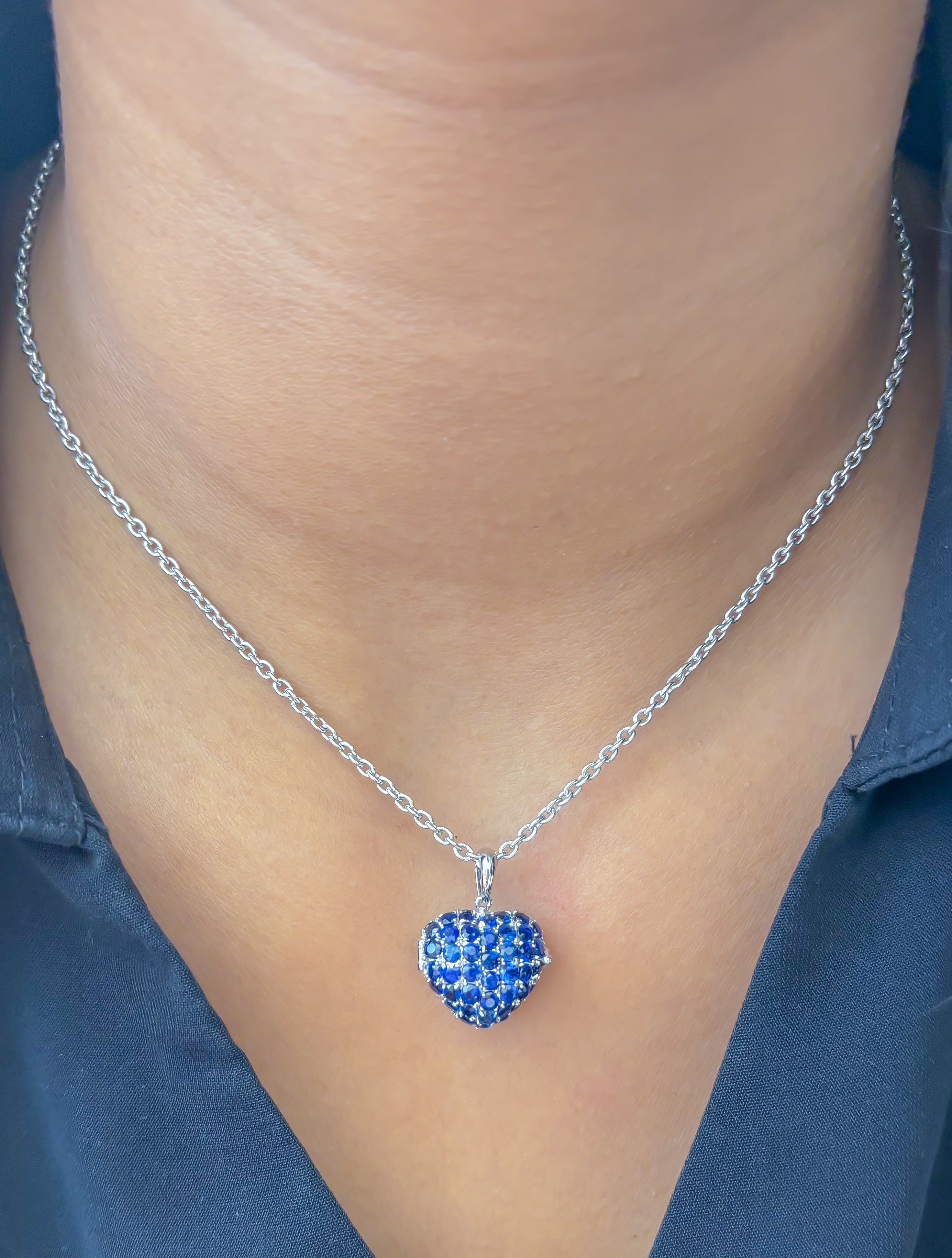 JPPD-1165/11577 Blue Sapphire Pendant | 14K