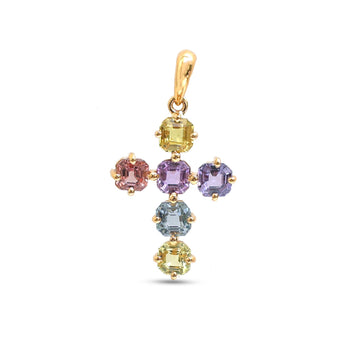JPPD-1198/11945 Rainbow Sapphire Pendant | 18K