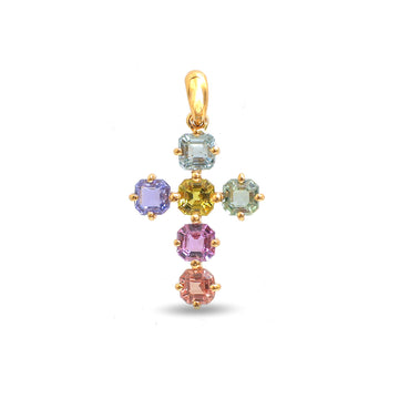 JPPD-1199/11946 Rainbow Sapphire Pendant | 18K