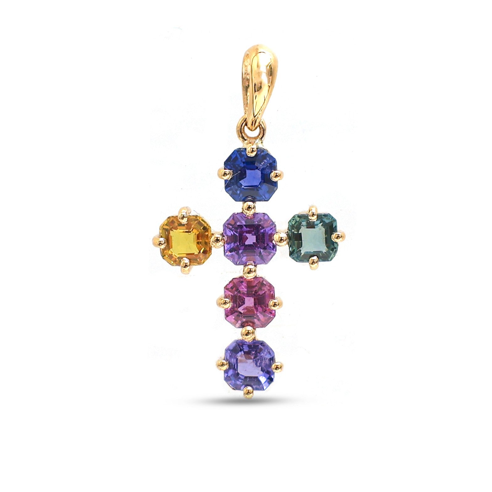 JPPD-1201/11948 Rainbow Sapphire Pendant | 18K