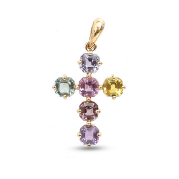 JPPD-1230/12224 Rainbow Sapphire Pendant | 14K