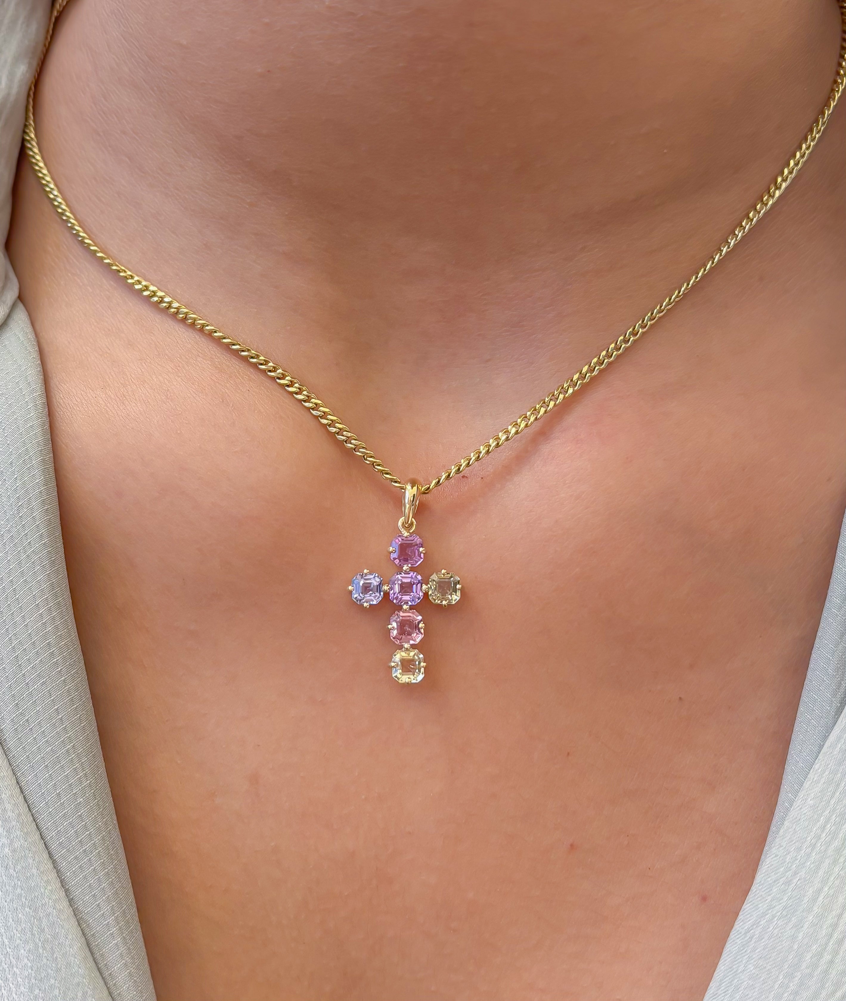 JPPD-1231/12225 Rainbow Sapphire Pendant | 14K