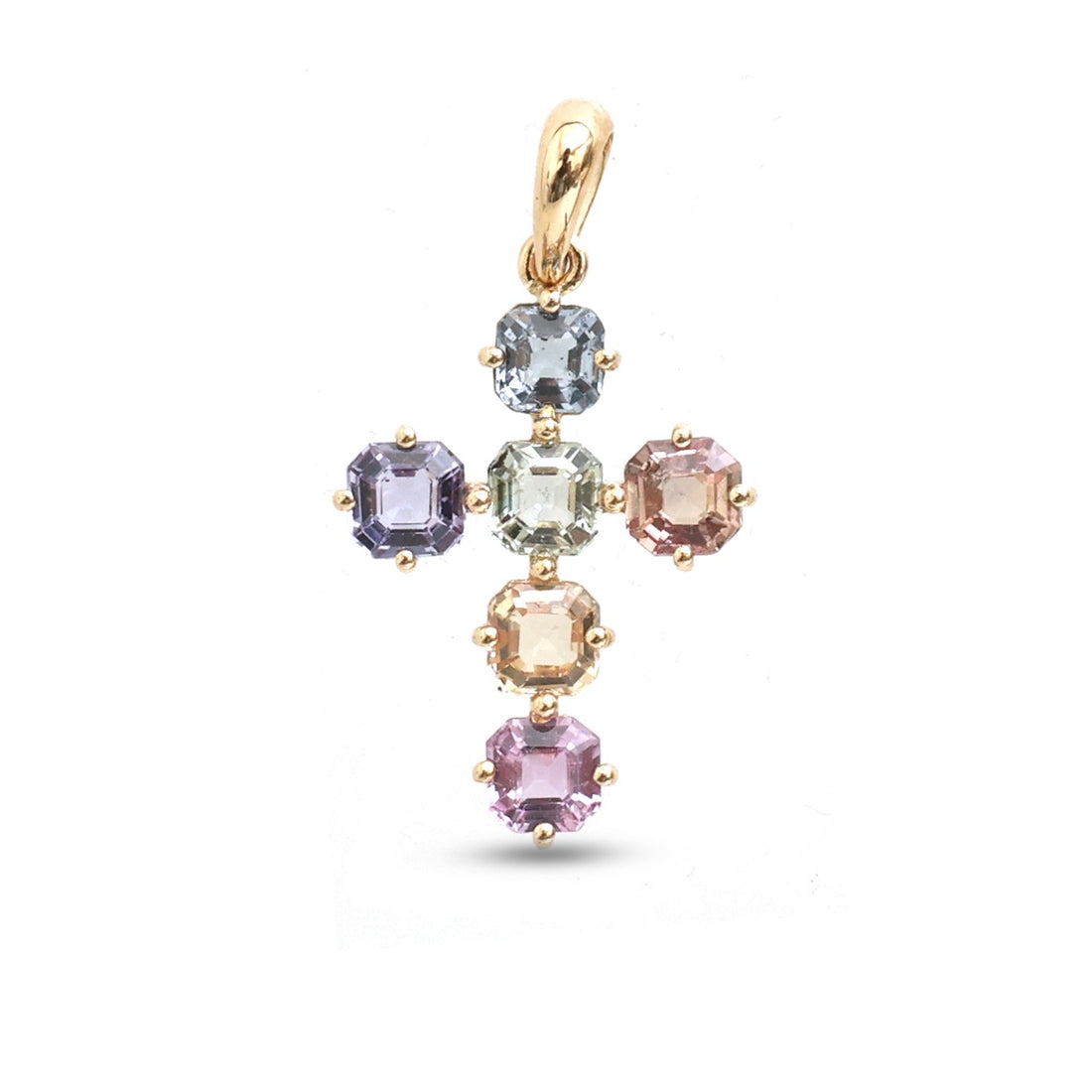 JPPD-1232/12226 Rainbow Sapphire Pendant | 14K