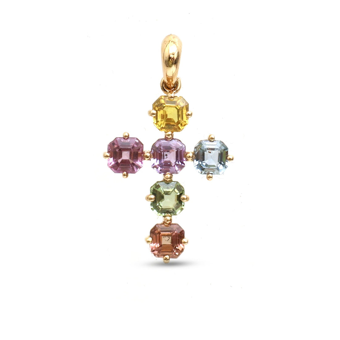 JPPD-1236/12321 Rainbow Sapphire Pendant | 14K