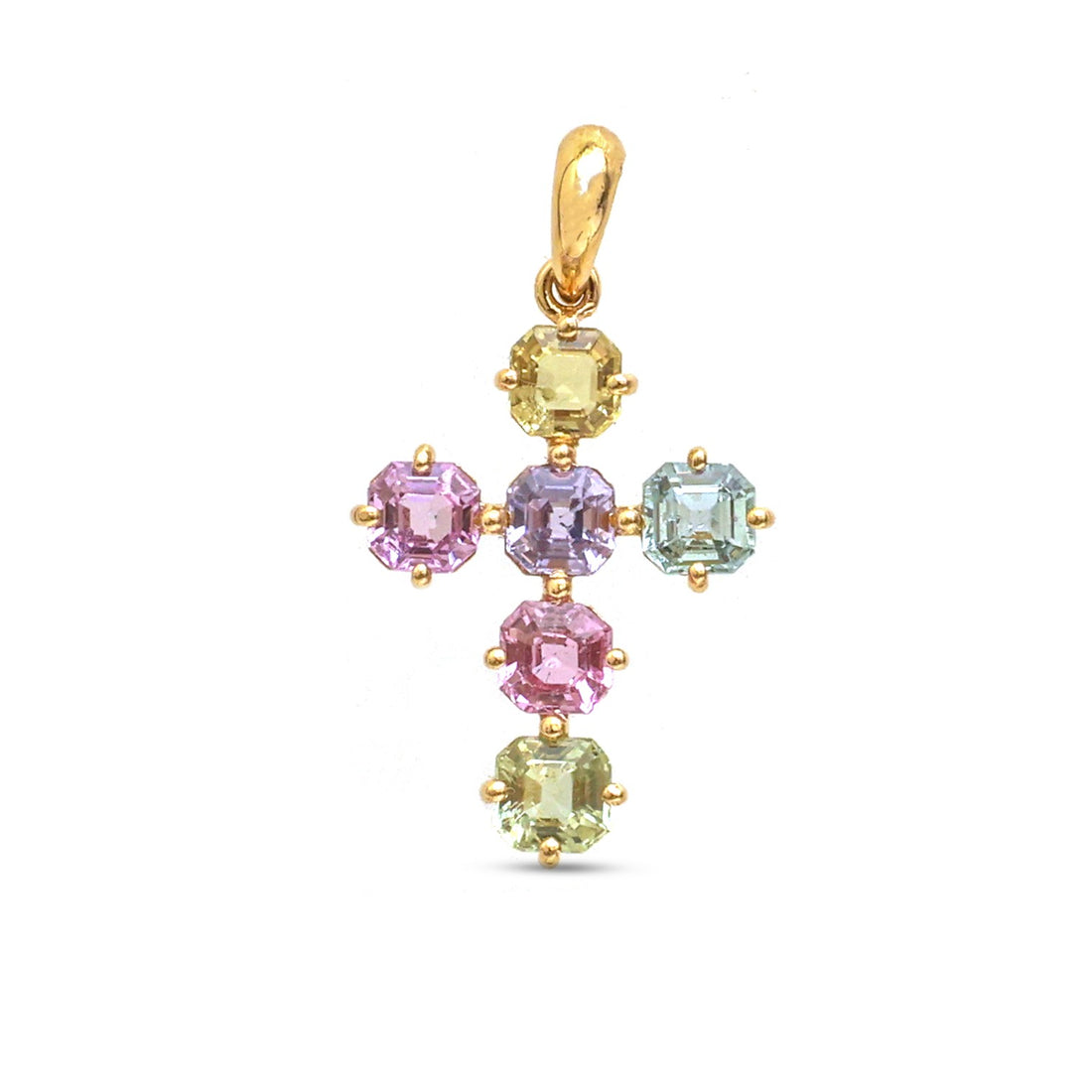 JPPD-1237/12322 Rainbow Sapphire Pendant | 14K