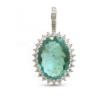 JPPD-1260/12365 Paraiba Tourmaline Diamond Pendant | 18K