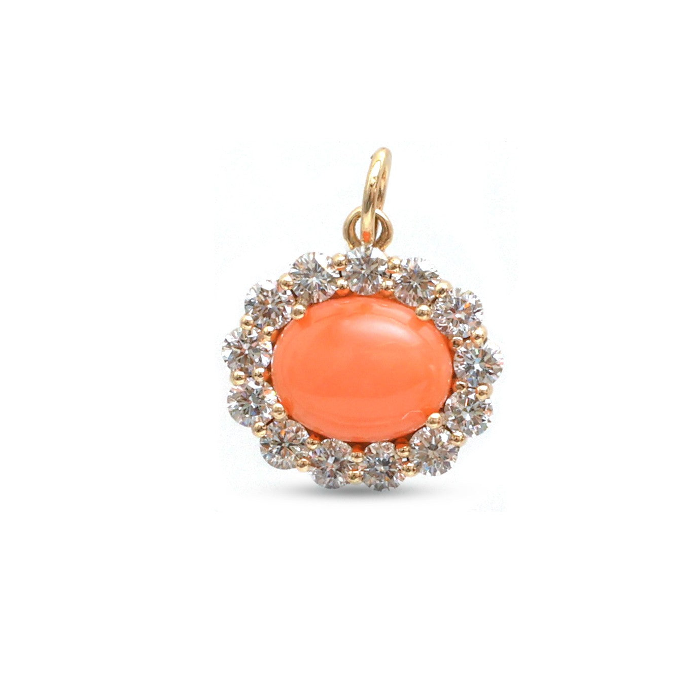 JPPD-1292/12541 Diamond Coral Pendant | 14K