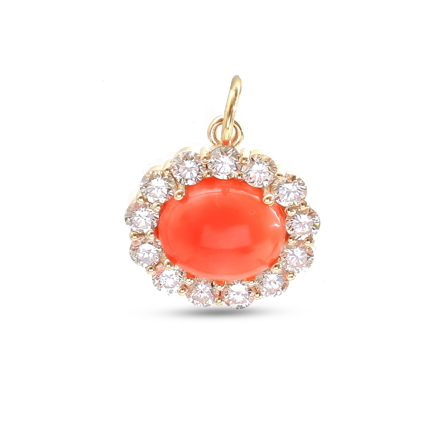 JPPD-1299/12567 Diamond Coral Pendant | 14K