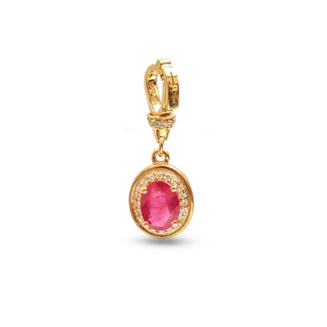 JPPD-1302/12593 Ruby Diamond Pendant | 18K