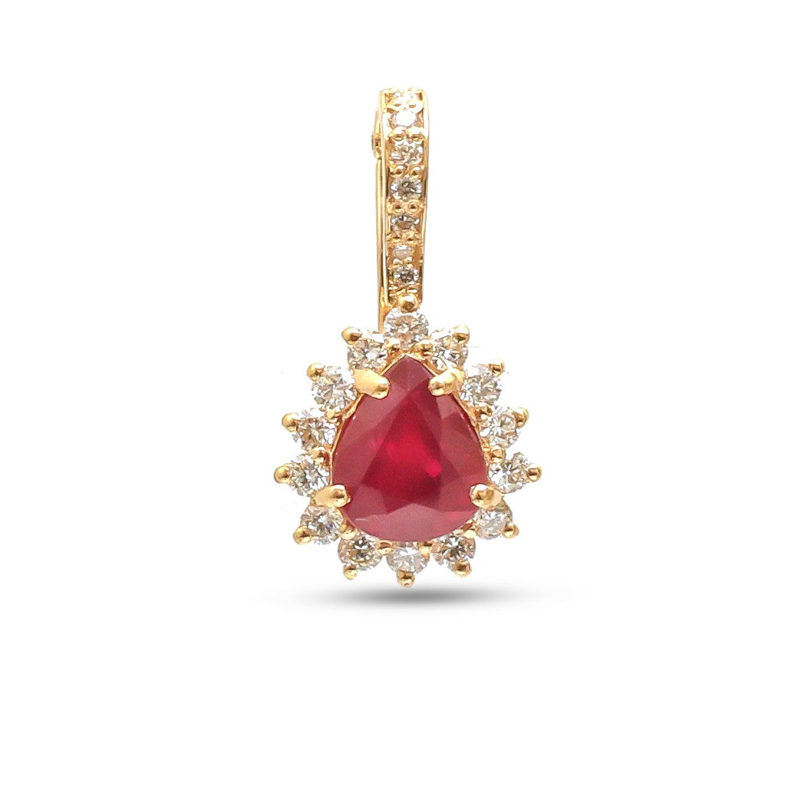 JPPD-1317/12665 Ruby Diamond Pendant | 18K