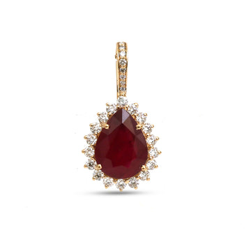 JPPD-1334/12807 Ruby Diamond Pendant | 18K