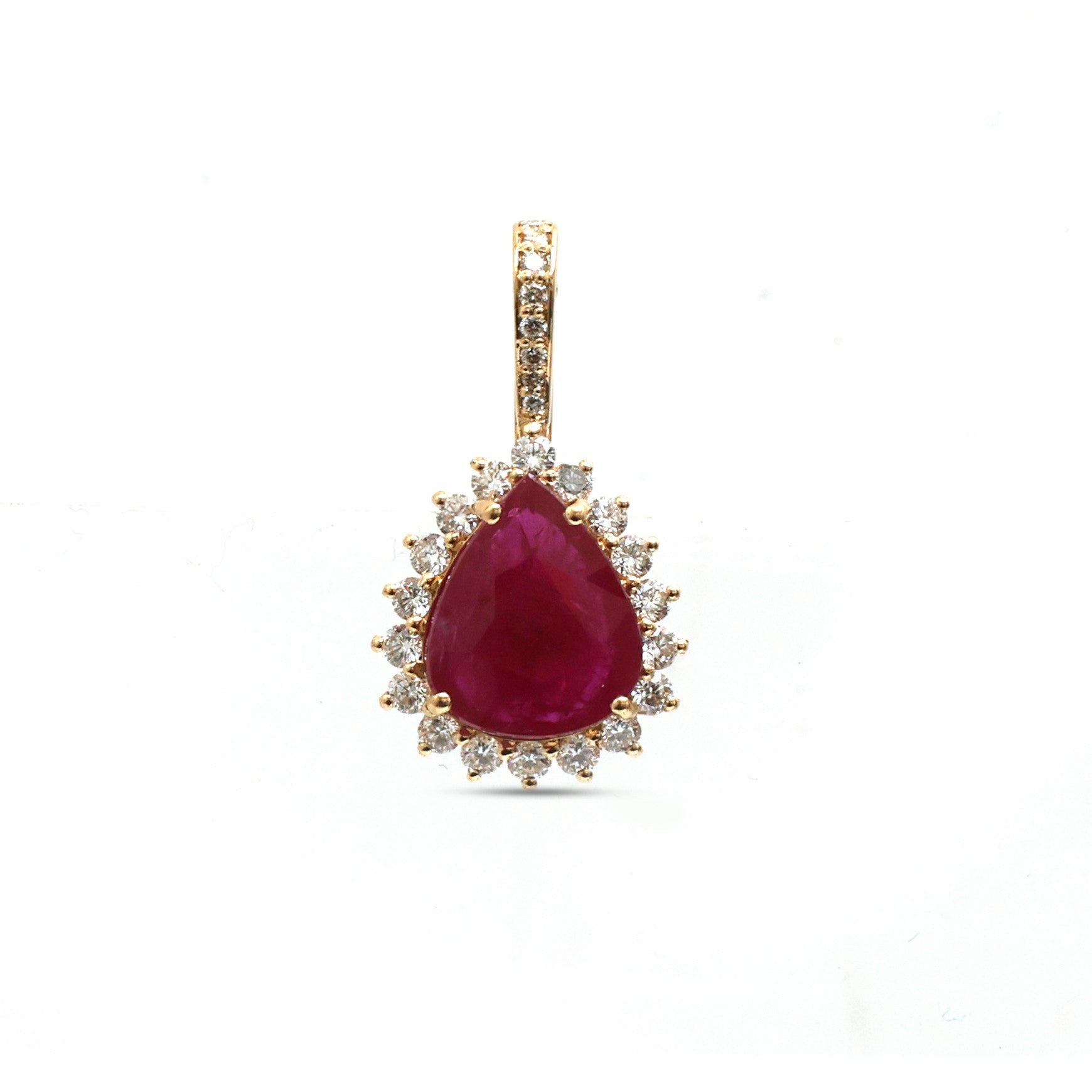 JPPD-1341/12883 Ruby Diamond Pendant | 18K