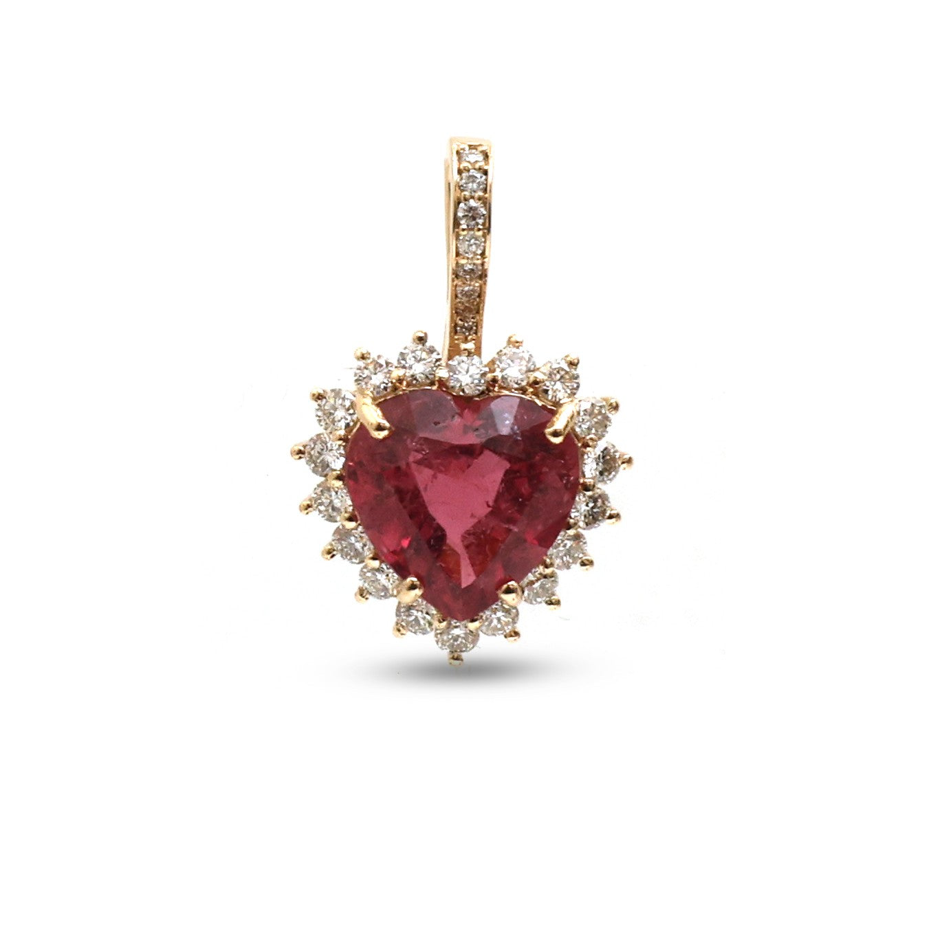 JPPD-1346/12888 Rubillite Diamond Pendant | 14K