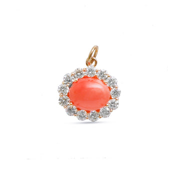 JPPD-1376/12957 Diamond Coral Pendant | 14K