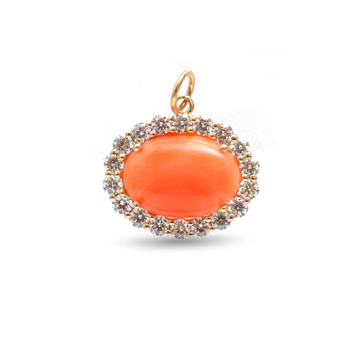 JPPD-1387/13076 Diamond Coral Pendant | 14K