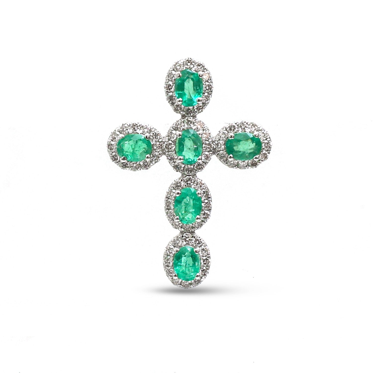 JPPD-1394/13136 Emerald Diamond Pendant | 14K