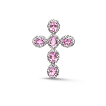 JPPD-1396/13138 Pink Sapphire Diamond Pendant | 14K