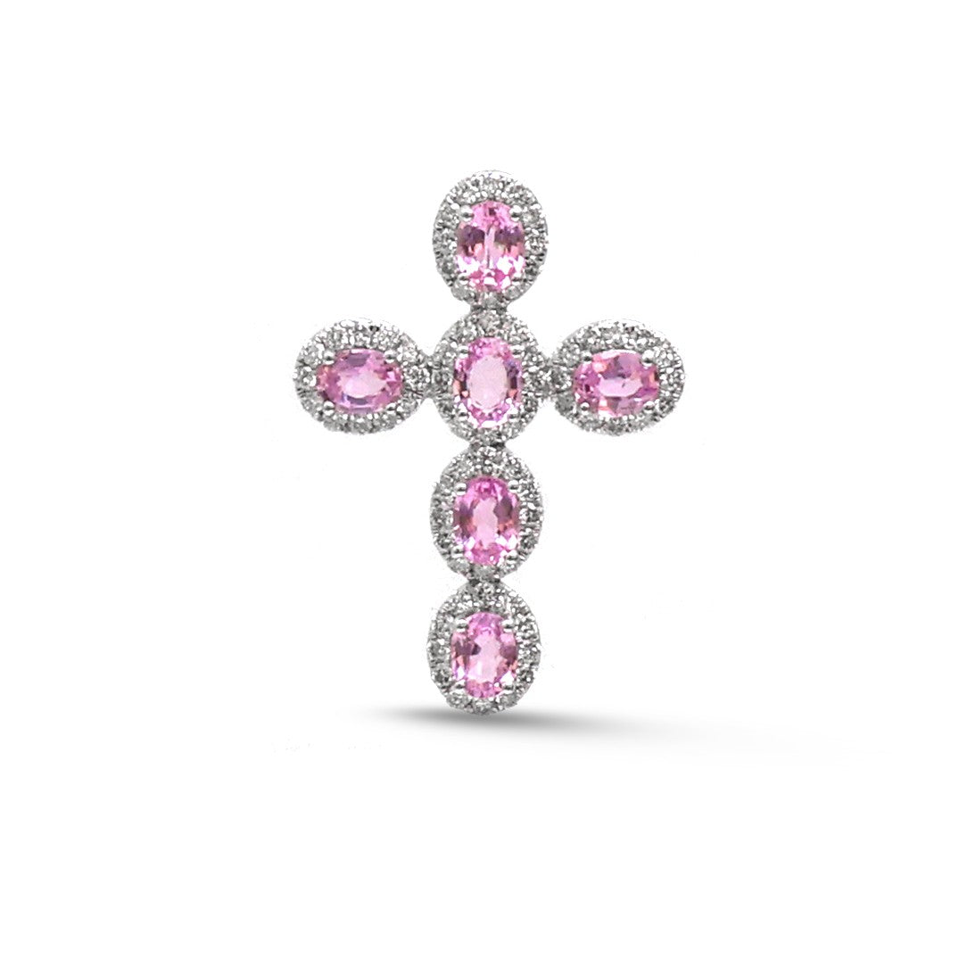 JPPD-1399/13141 Pink Sapphire Diamond Pendant | 18K