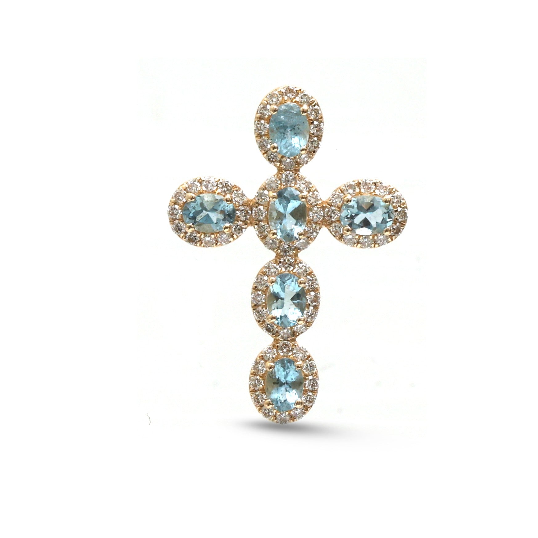 JPPD-1408/13150 Aquamarine Diamond Pendant | 18K