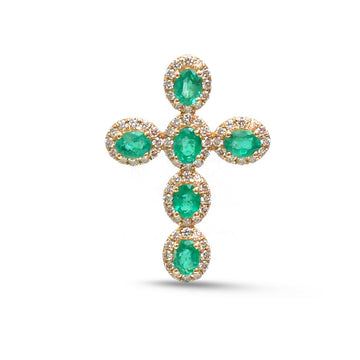 JPPD-1410/13152 Emerald Diamond Pendant | 18K