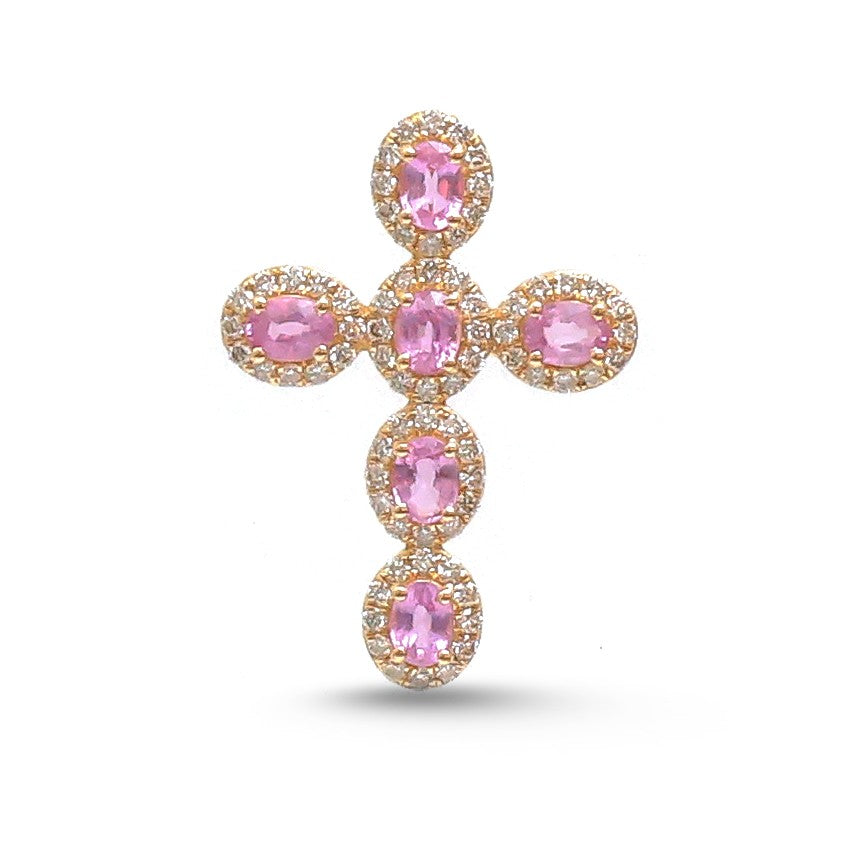 JPPD-1414/13156 Pink Sapphire Diamond Pendant | 18K