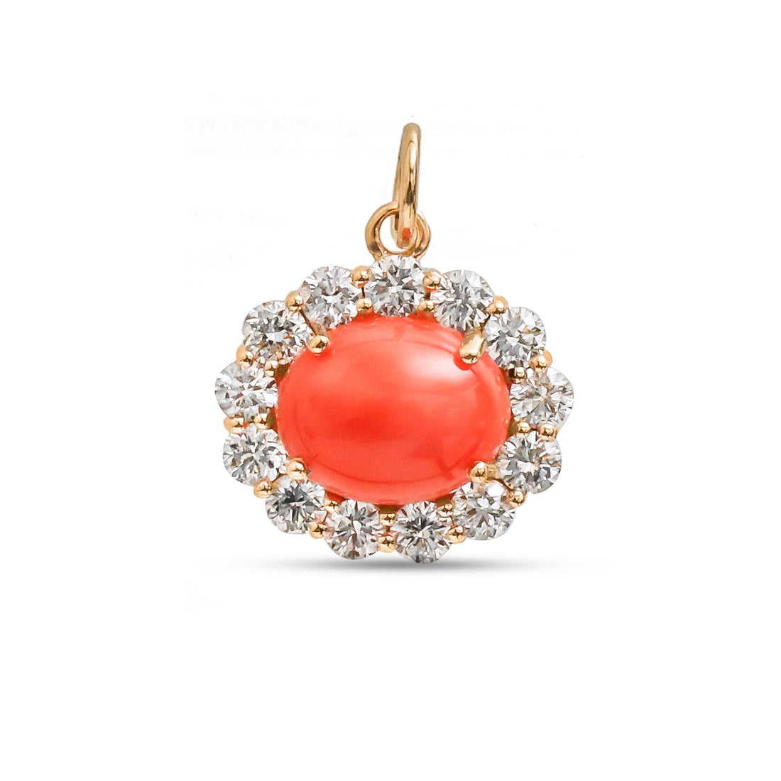 JPPD-1420/13205 Coral Diamond Pendant | 14K