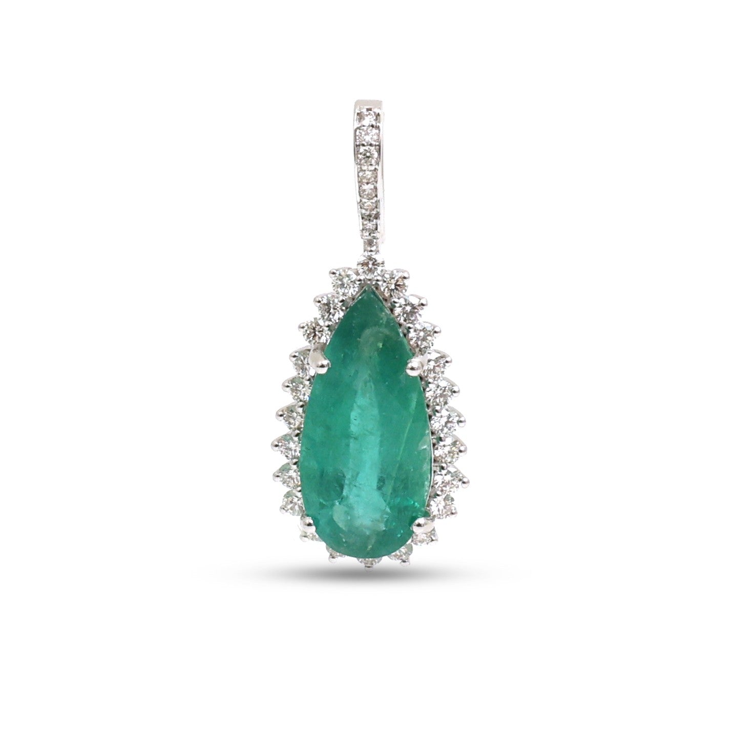 JPPD-1429/13273 Emerald Diamond Pendant | 18K