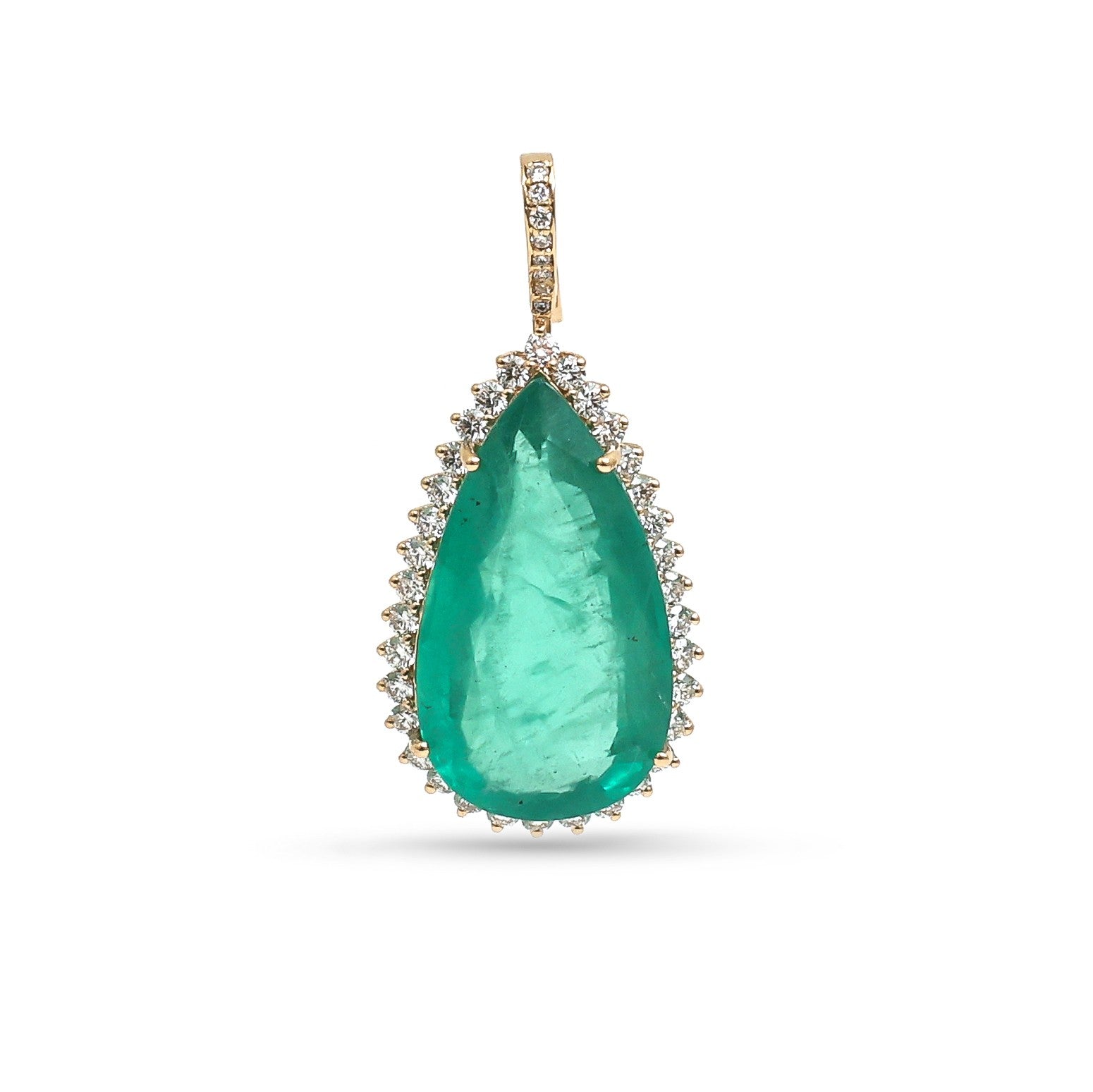 JPPD-1430/13274 Emerald Diamond Pendant | 18K