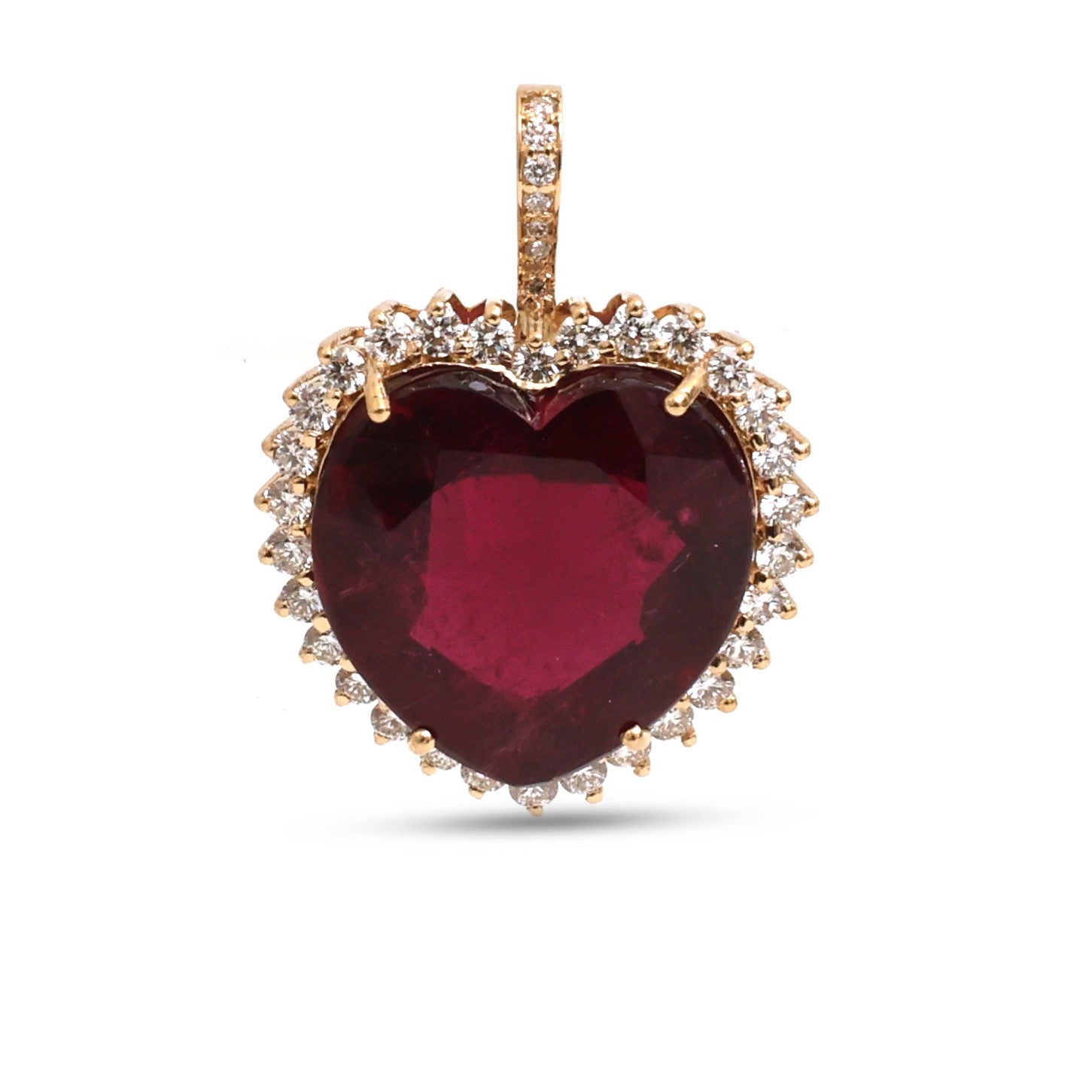 JPPD-1433/13352 Rubillite Diamond Pendant | 18K