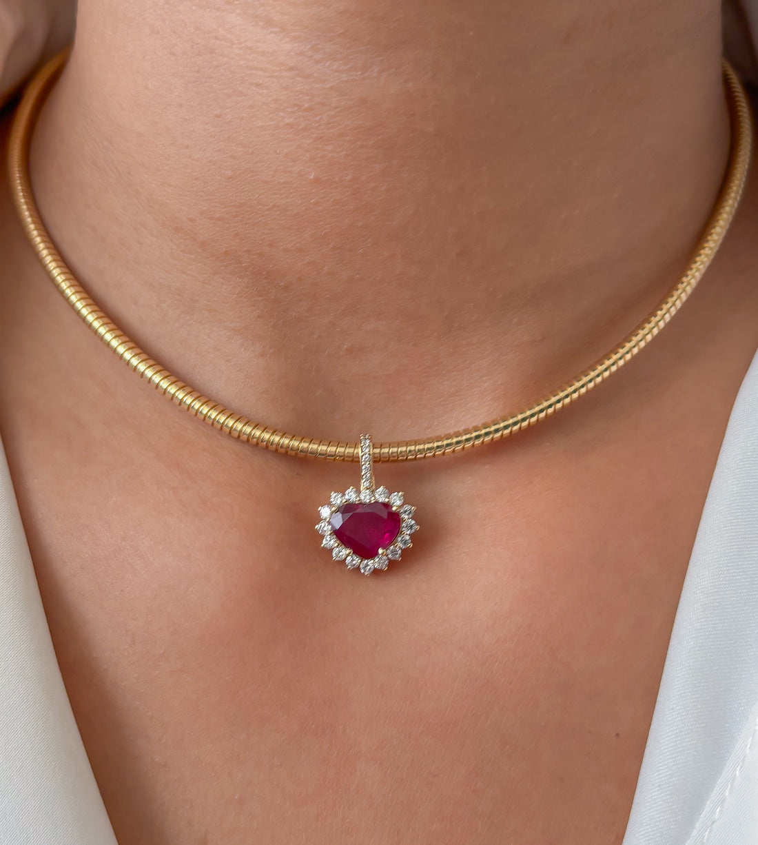 JPPD-1438/13467 Ruby Diamond Pendant | 18K