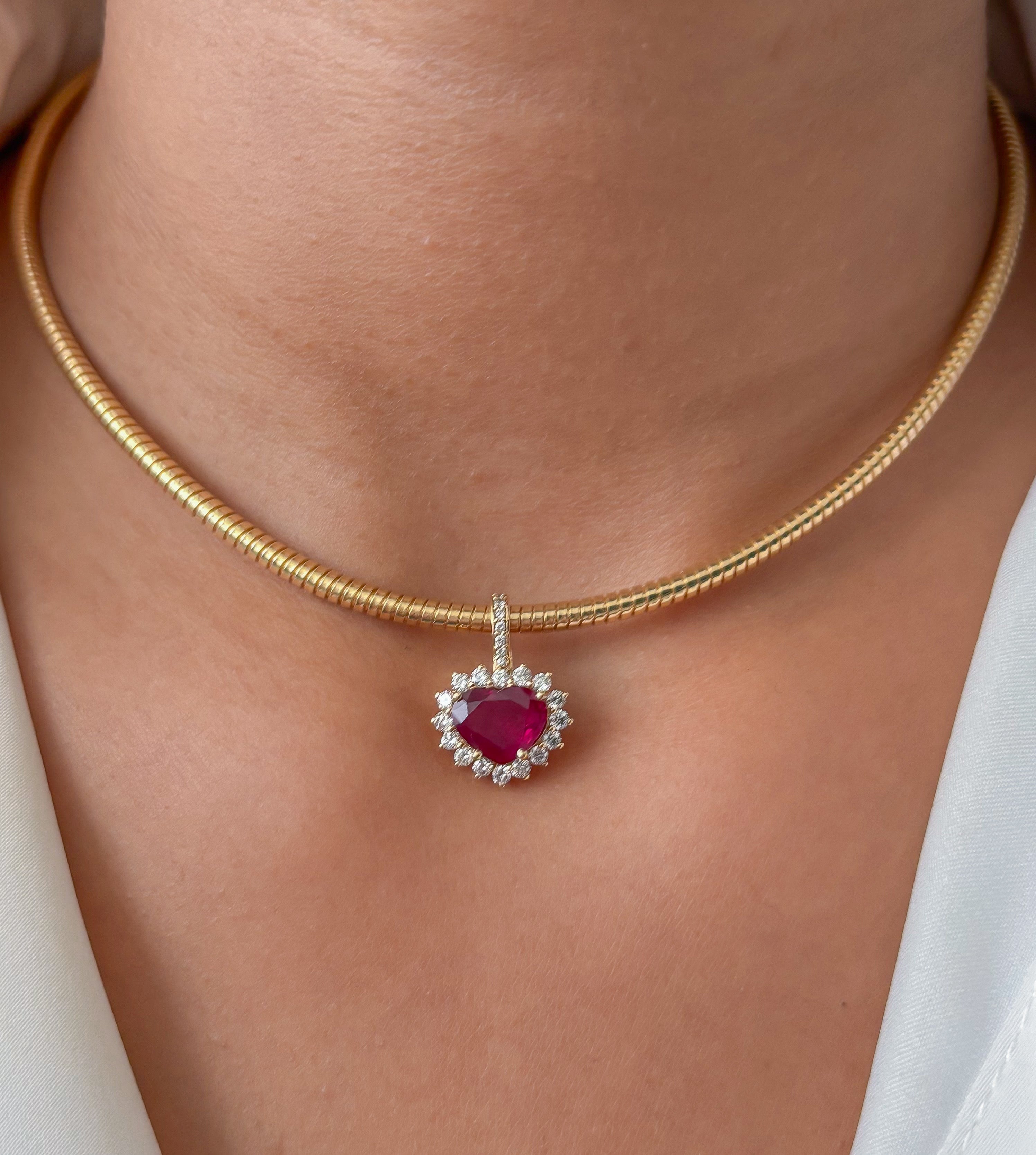 JPPD-1438/13467 Ruby Diamond Pendant | 18K