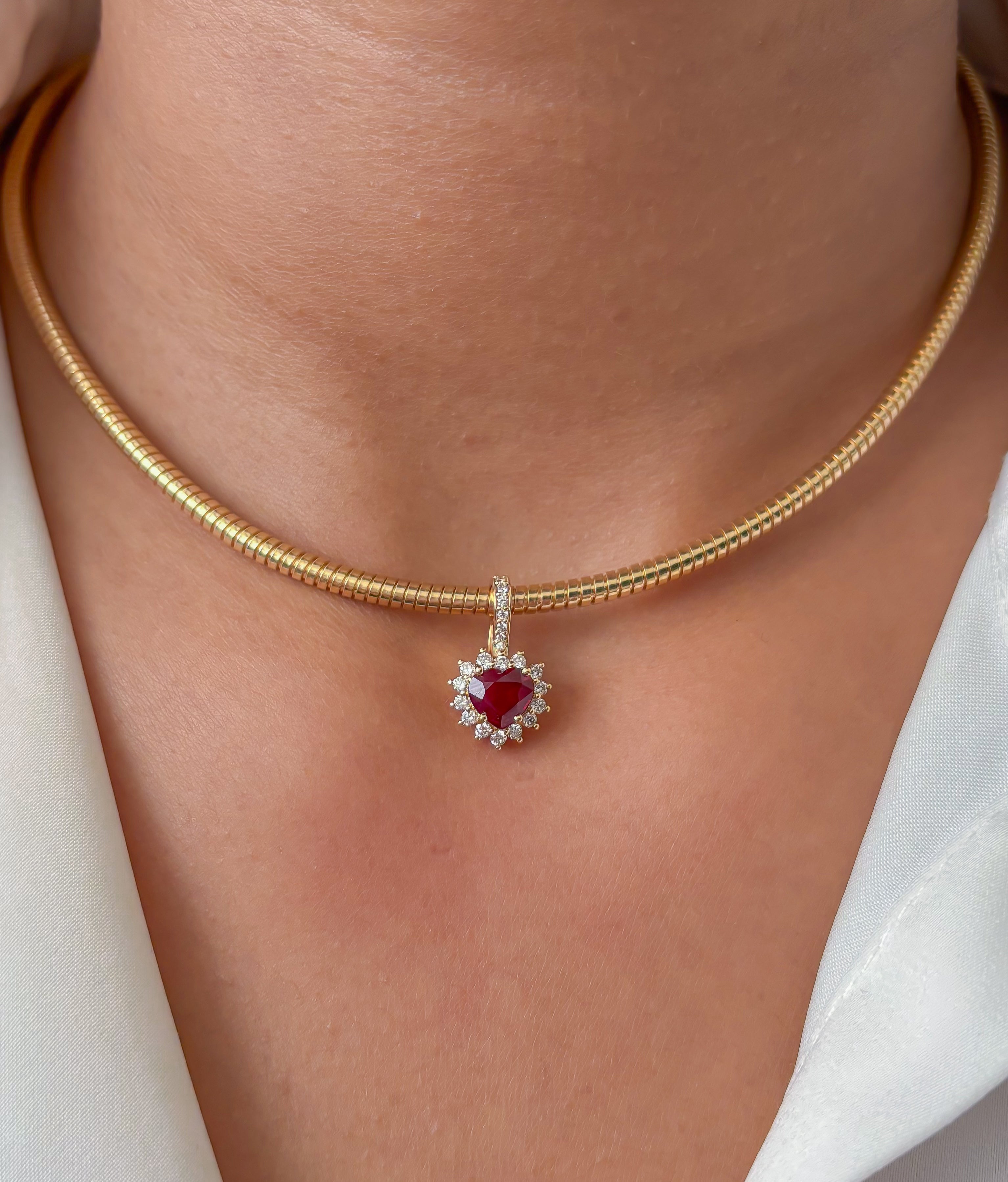 JPPD-1439/13468 Ruby Diamond Pendant | 18K