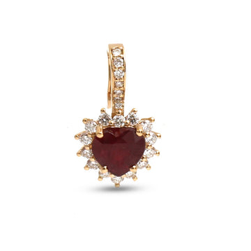 JPPD-1439/13468 Ruby Diamond Pendant | 18K