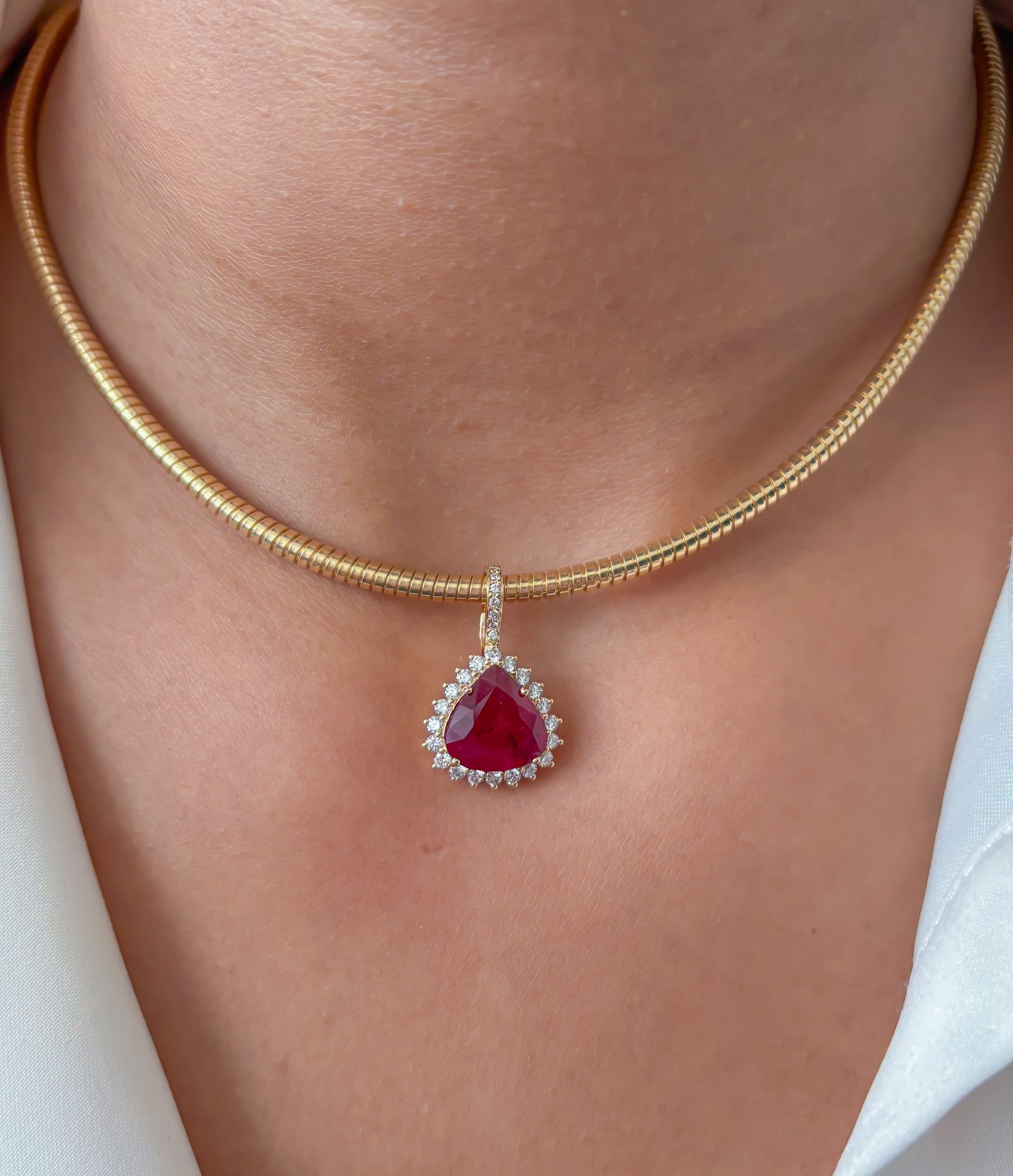 JPPD-1440/13482 Ruby Diamond Pendant | 18K
