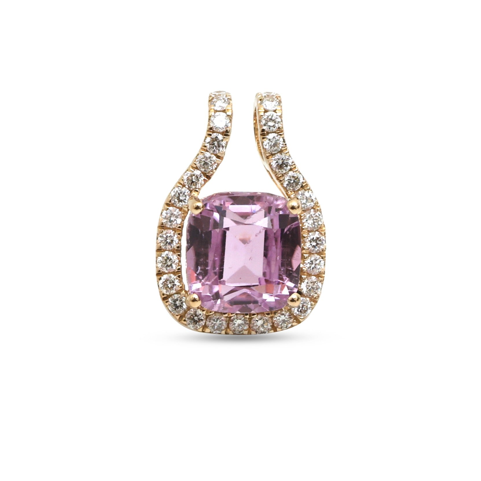 JPPD-1444/13506 Diamond Kunzite Pendant | 14K