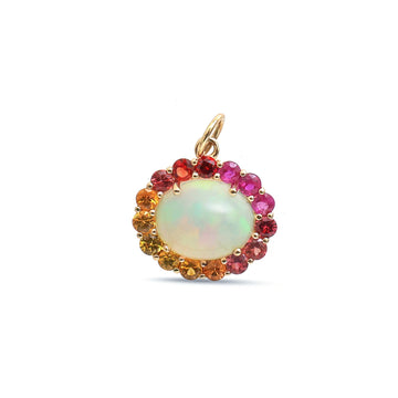 JPPD-1473/13631 Rainbow Sapphire Opal Pendant | 14K