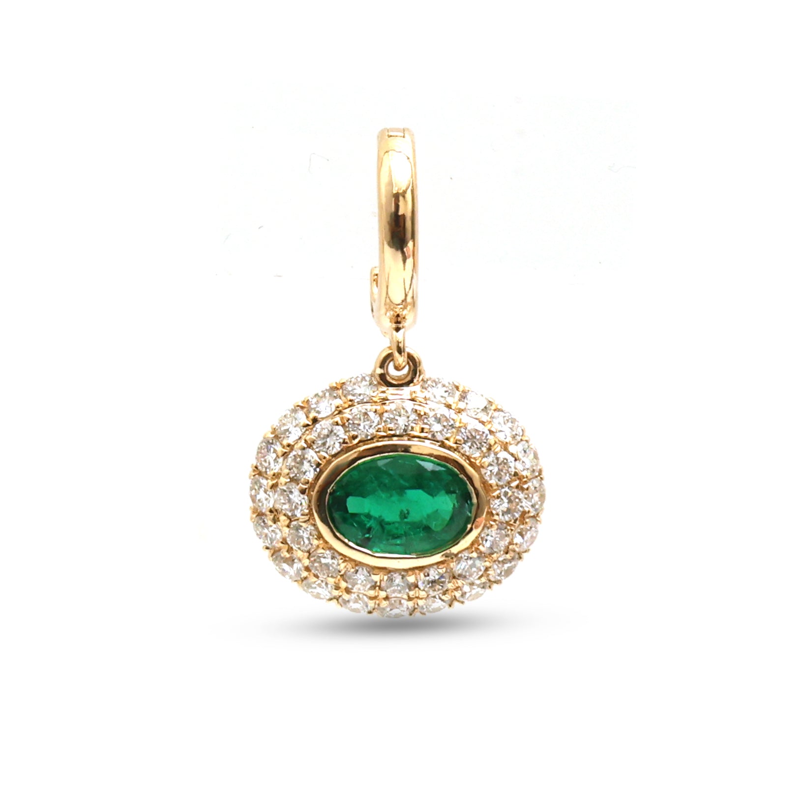 JPPD-1474/13664 Emerald Diamond Pendant | 18K