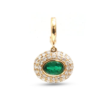 JPPD-1474/13664 Emerald Diamond Pendant | 18K