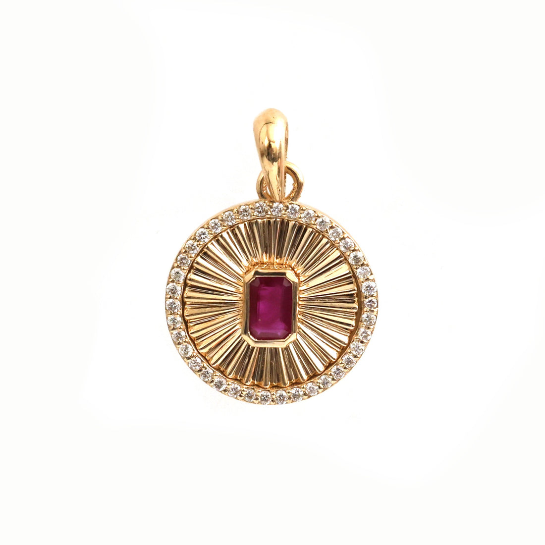 JPPD-1482/13727 Ruby Diamond Pendant | 14K