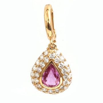 JPPD-1486/13731 Pink Sapphire Diamond Pendant | 18K