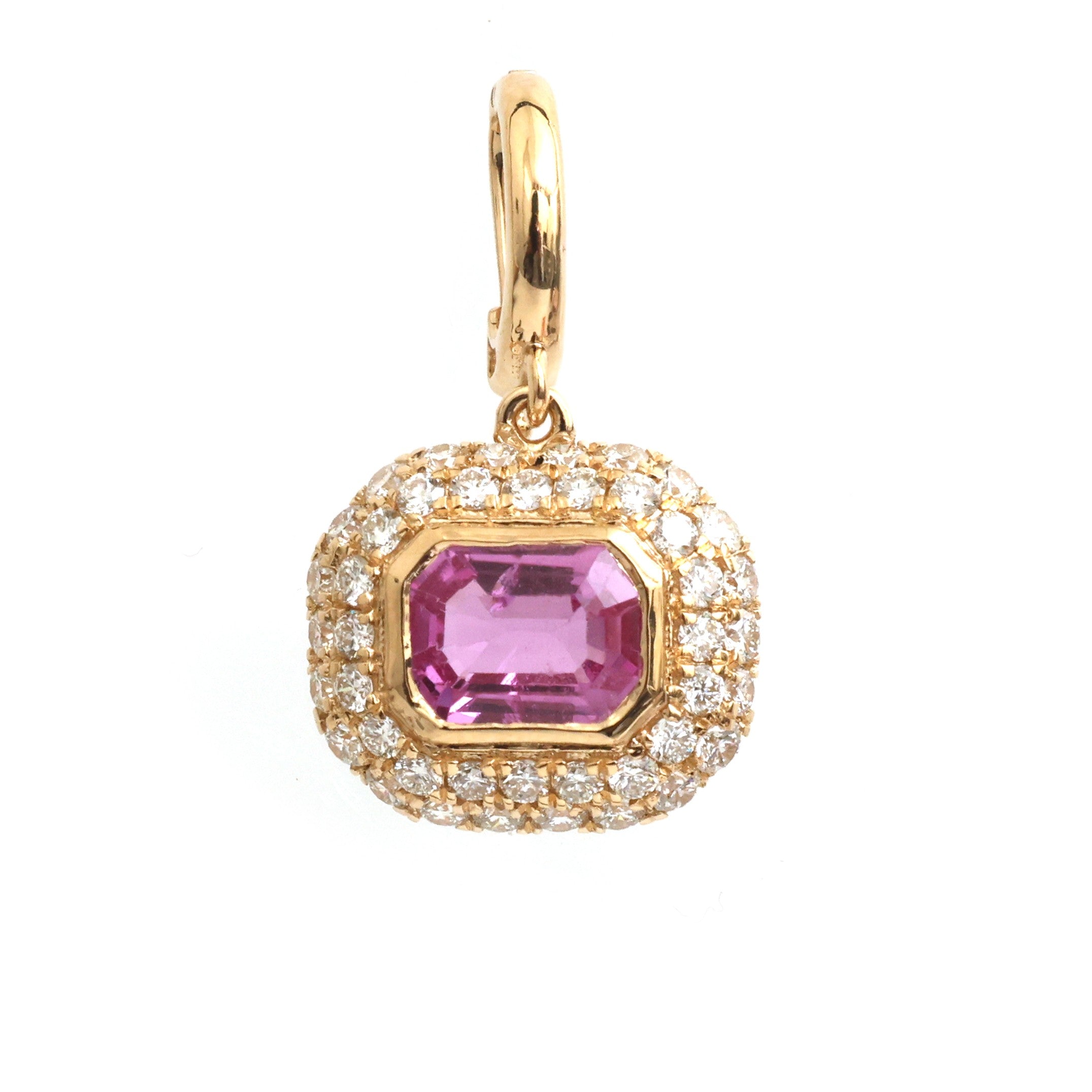 JPPD-1488/13733 Pink Sapphire Diamond Pendant | 18K