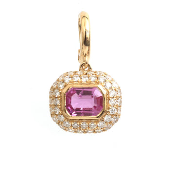JPPD-1488/13733 Pink Sapphire Diamond Pendant | 18K