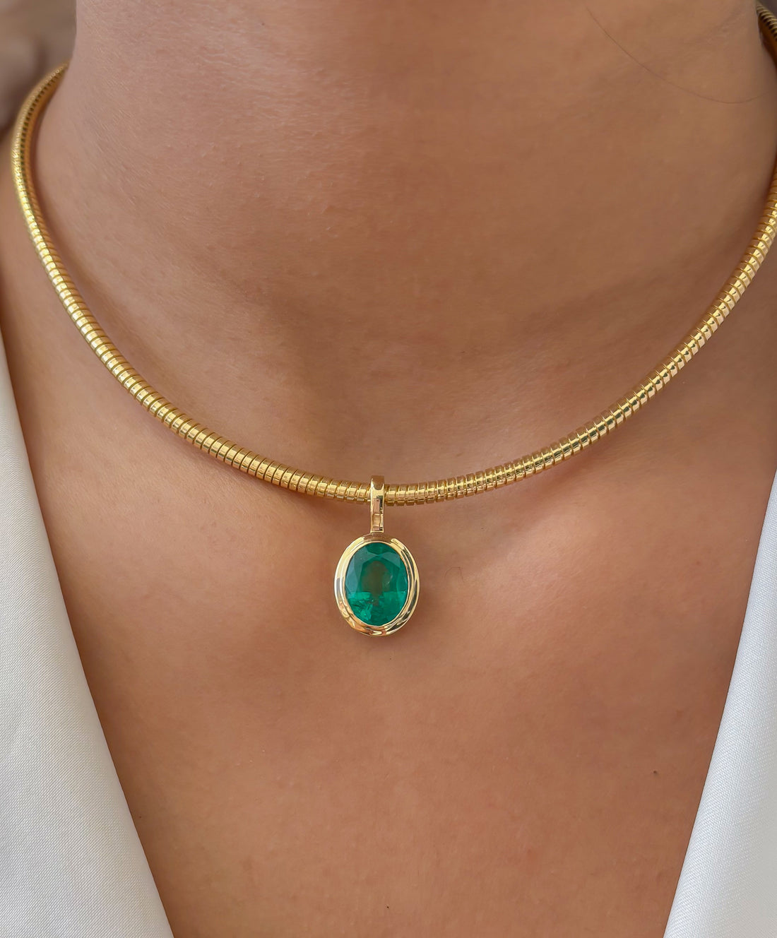 JPPD-1499/13818 Emerald Pendant | 18K