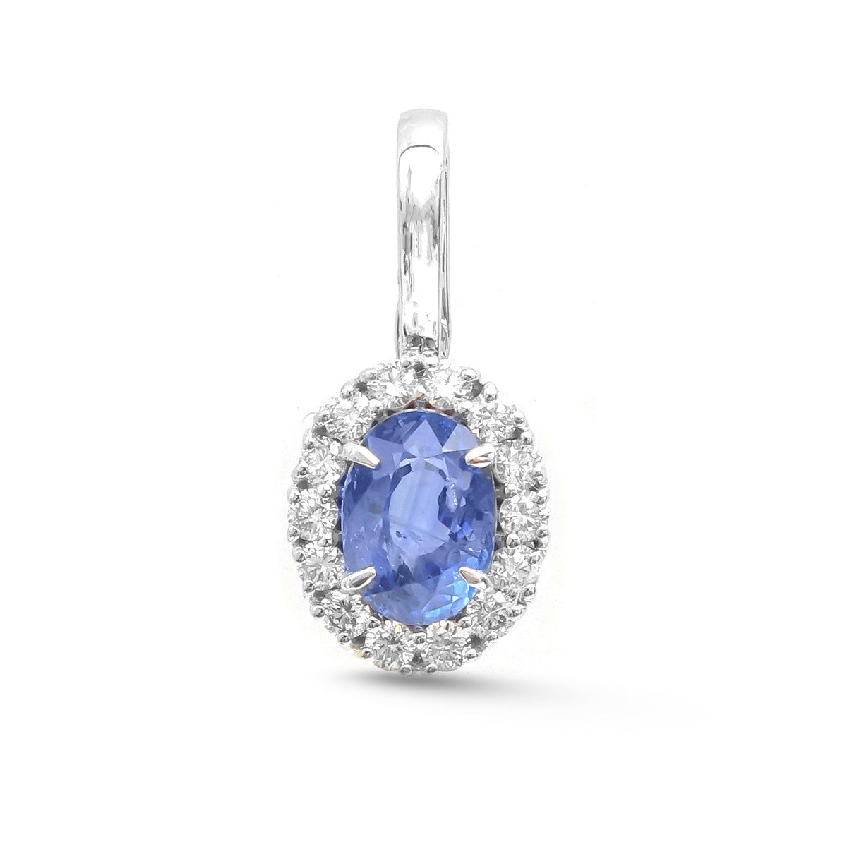 JPPD-1509/13872 Blue Sapphire Diamond Pendant | 18K