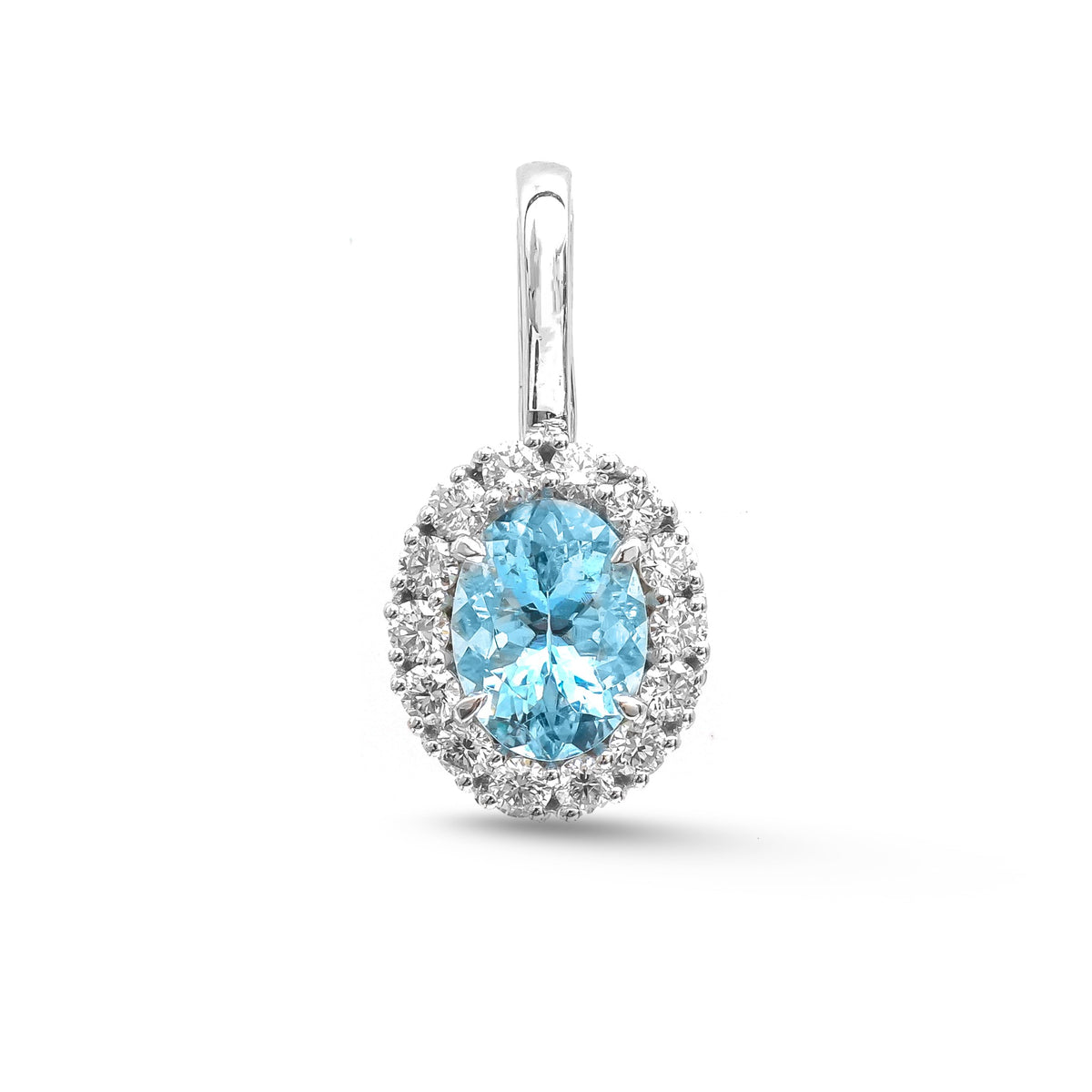 JPPD-1515/13878 Aquamarine Diamond Pendant | 14K