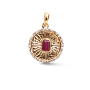 JPPD-1522/13912 Ruby Diamond Pendant | 18K