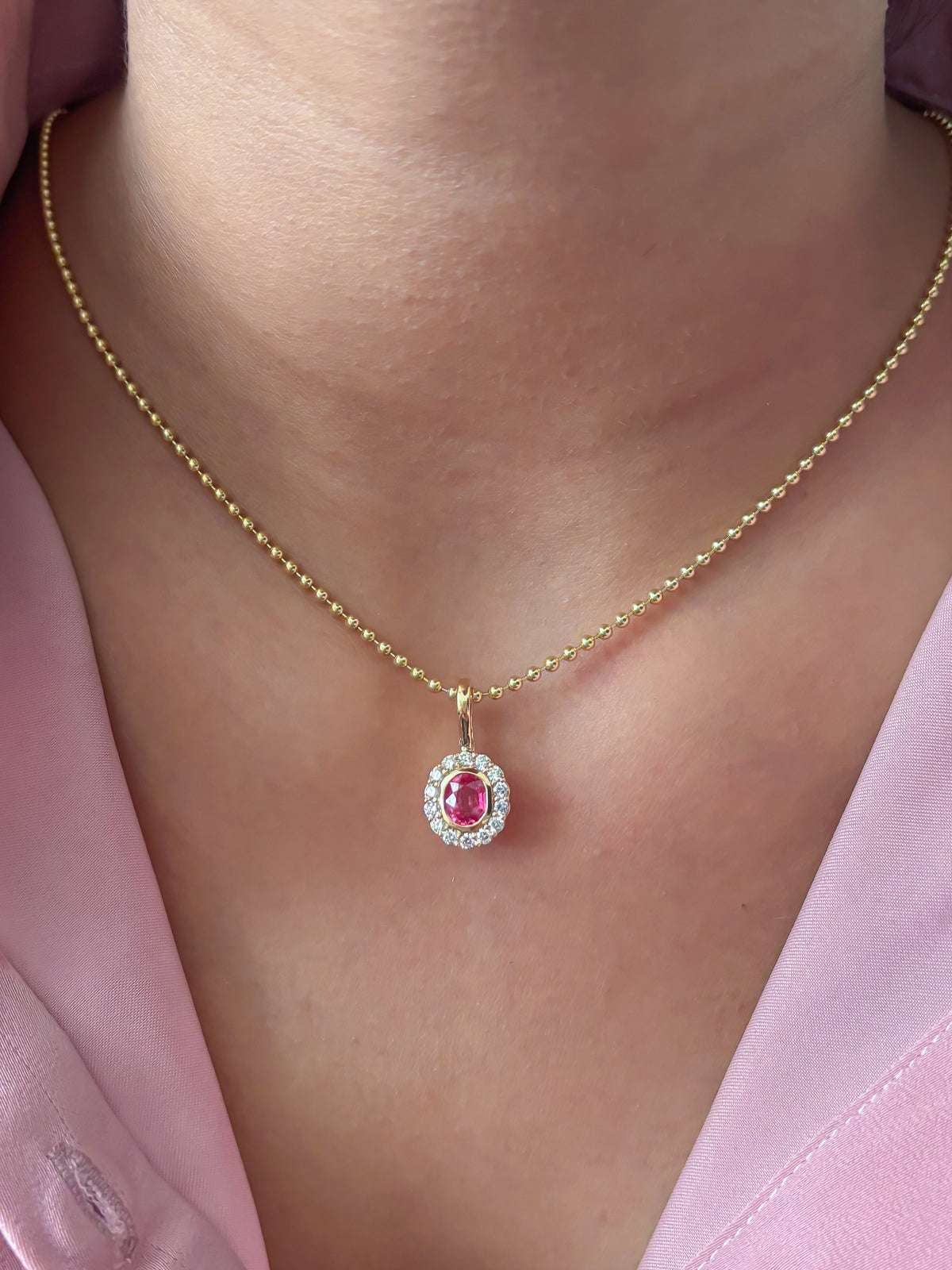 JPPD-1525/13915 Spinal Diamond Pendant | 18K