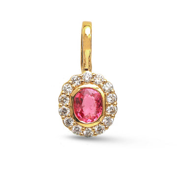 JPPD-1525/13915 Spinal Diamond Pendant | 18K